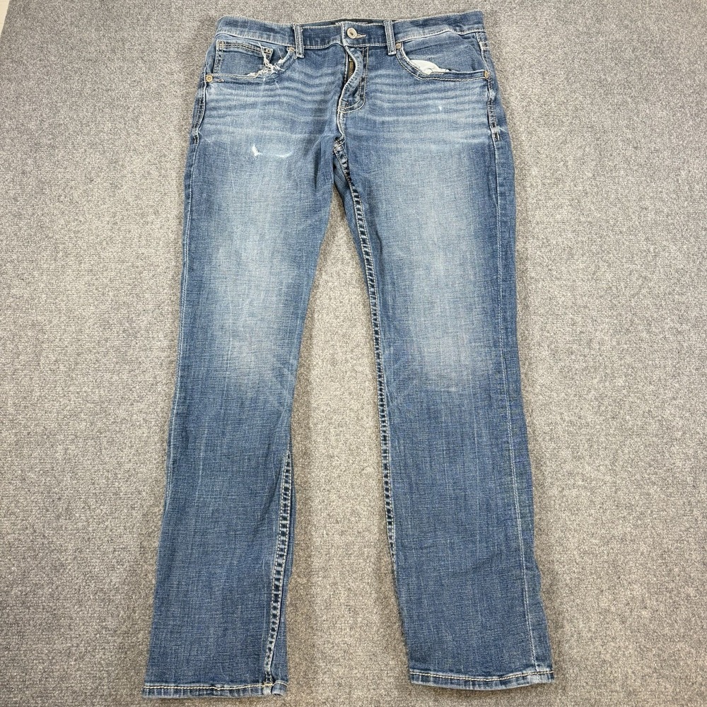 Buckle BKE Jeans Mens 36x32 Blue Jake Straight Stretch Denim Medium Wash